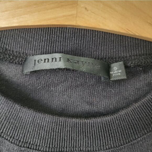 Jenni kayne crewneck oversized sweatshirt cotton light sweater - Picture 4 of 11